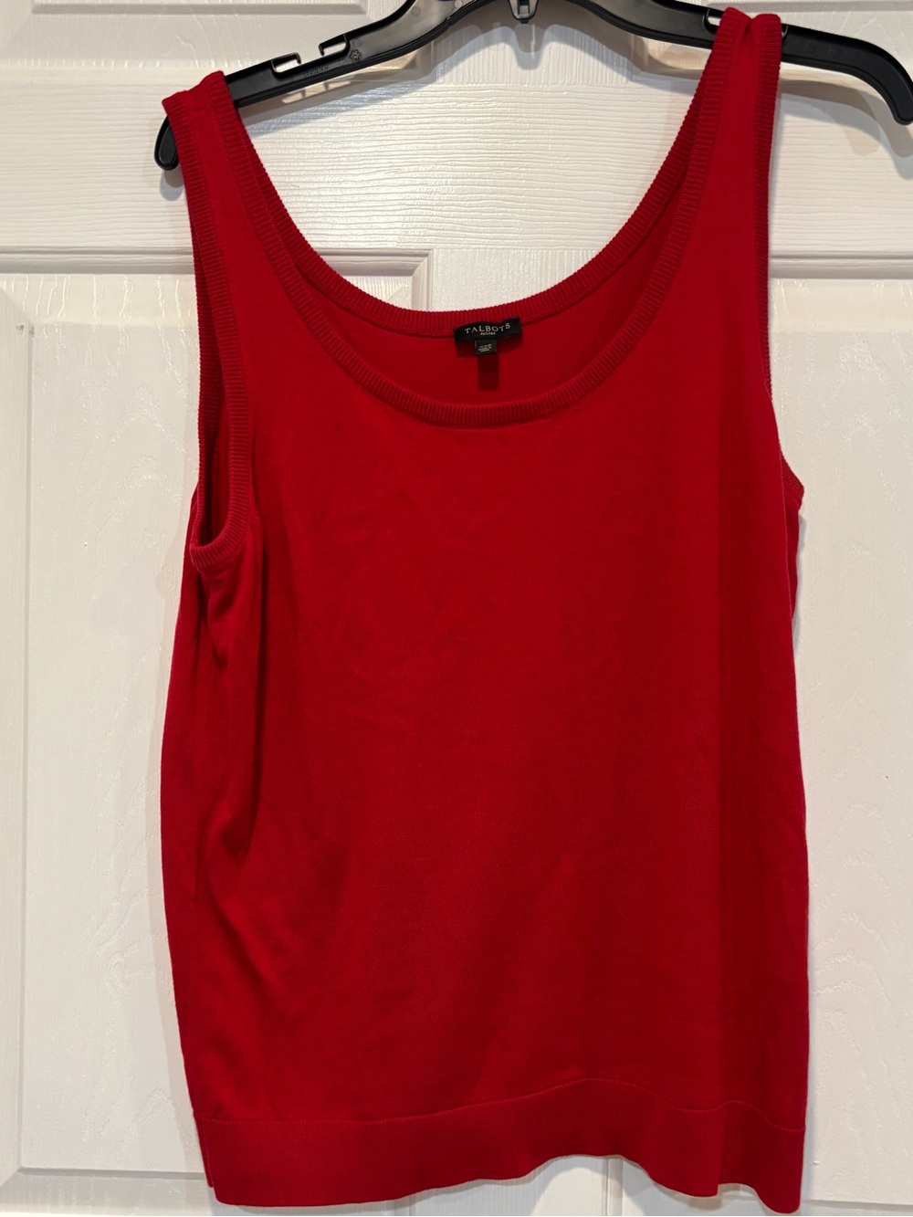Talbots Red Scoop Neck Knit Tank